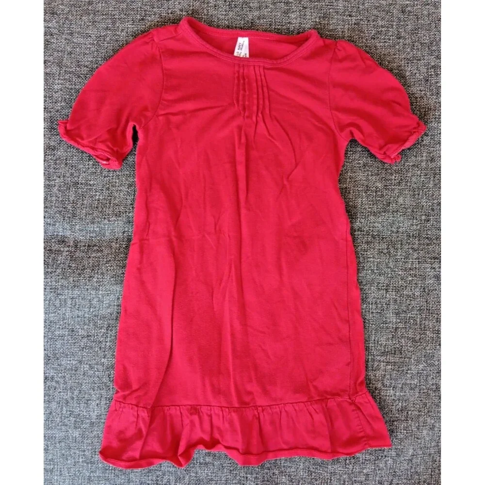 Old Navy Dress 2T Red Ruffle Short Sleeve Tie Waist
